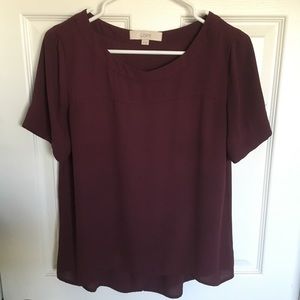 Loft short sleeve top blouse